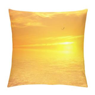 Personality  Orange Sea Sunset Pillow Covers