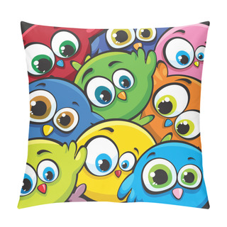 Personality  Cartoon Birds Pillow Covers