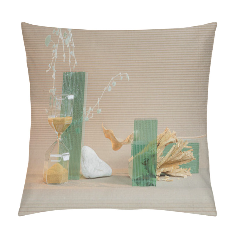 Personality  Geometry composition of glass, stone, dry flowers pillow covers