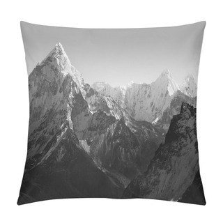 Personality  Himalaya Mountains Black And White Pillow Covers