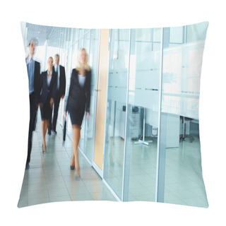 Personality  Businesspeople In Corridor Pillow Covers