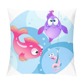 Personality  Funny Bait For Fishing Pillow Covers