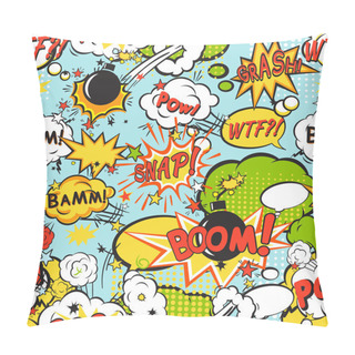 Personality  Comic Boom Seamless Pattern Pillow Covers