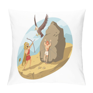 Personality  Mythology, Greece, Olympus, Heracles, Religion Concept. Pillow Covers