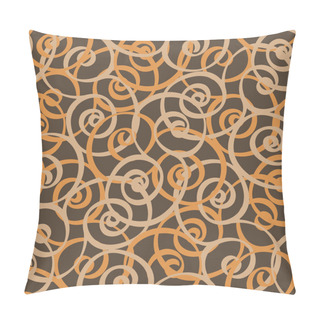 Personality  Spiral Curls Vector Seamless Tiling Pattern Pillow Covers