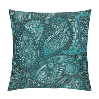 Personality  Paisley Vintage Floral Motif Ethnic Seamless Background.  Pillow Covers