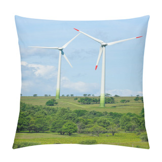 Personality  Green Energy Windmill Generators Ecology Countryside Pillow Covers