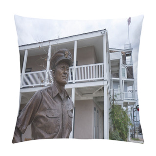 Personality  Admiral Nimitz Statue In Fredericksburg Texas USA  Pillow Covers