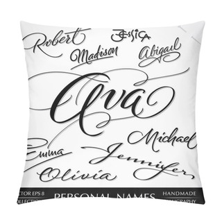 Personality  Names Hand Lettering Set (vector) Pillow Covers