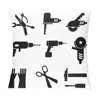 Personality  Tools Icon Set Pillow Covers