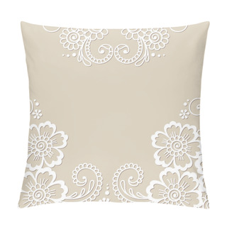Personality  Flower Vector Ornament Frame Pillow Covers