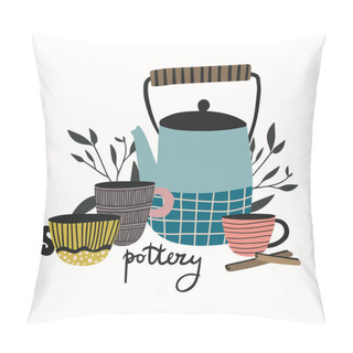 Personality  Pottery And Ceramics Pillow Covers