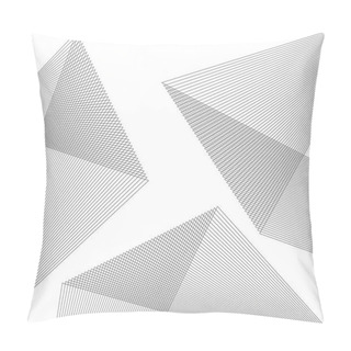 Personality  Design Element Poligonal From Many Parallel Lines11 Pillow Covers