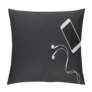 Personality  Smartphone With Blank Screen And Earphones Pillow Covers