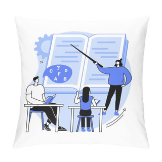 Personality  Illiteracy Abstract Concept Vector Illustration. Pillow Covers