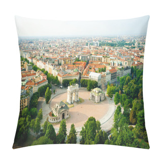 Personality  Panorama Of Milan Pillow Covers