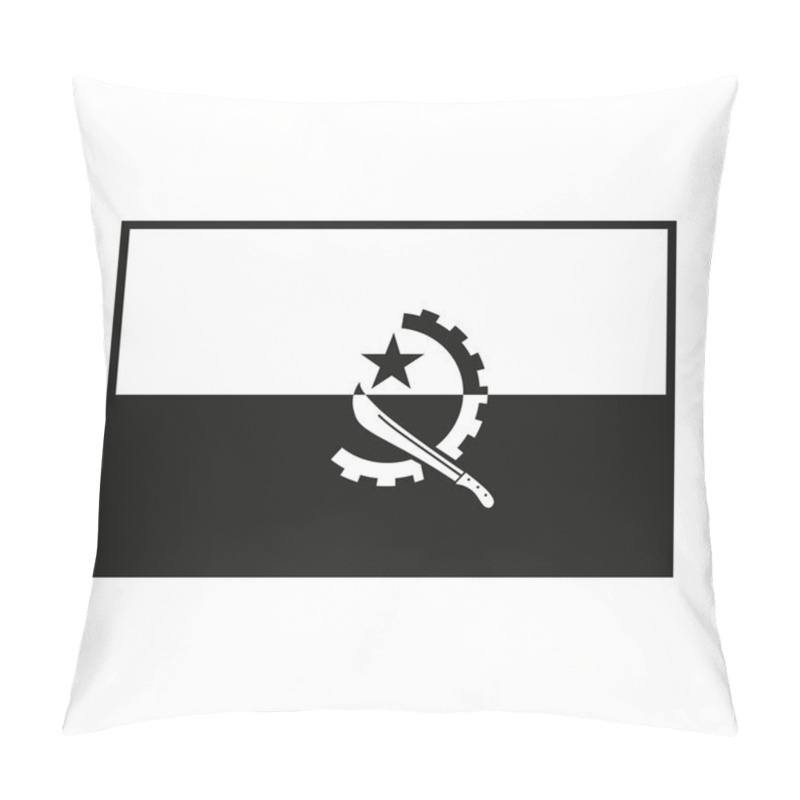 Personality  Angola flag vector. pillow covers