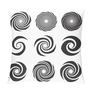 Personality  Collection Of Op Art Spirals And Swirls Pillow Covers