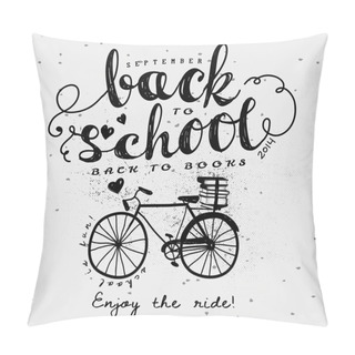 Personality  Back To School Vintage Typography Label Pillow Covers