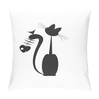 Personality Abstract Cats Fish Pillow Covers