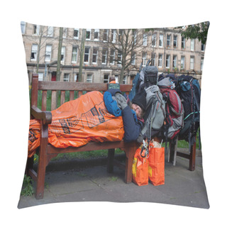 Personality  Homeless Man In Edinburgh Pillow Covers