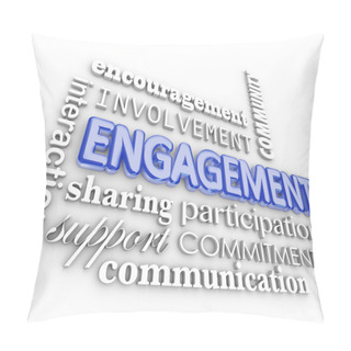 Personality  Engagment Word In 3d Letters Pillow Covers