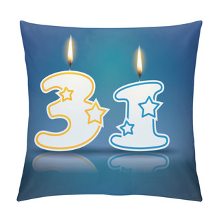 Personality  Birthday Candle Number 31 Pillow Covers