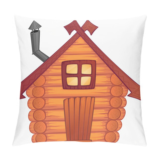 Personality  Vector Cartoon Wooden Little Shack Pillow Covers