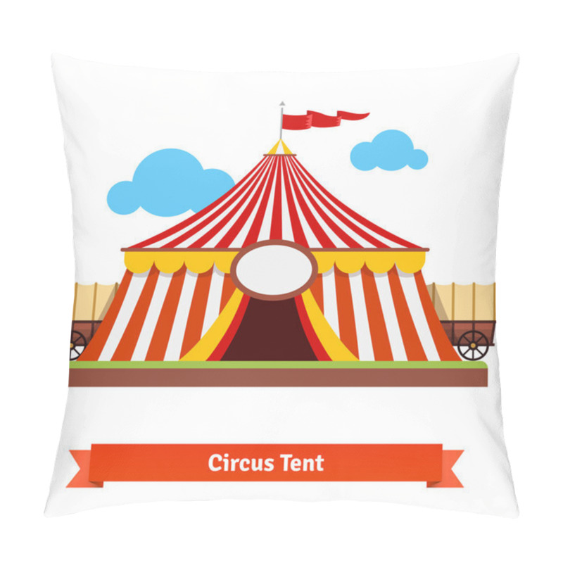 Personality  Open Circus Tent With Wagon Wheel Pillow Covers