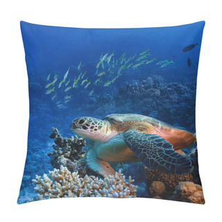 Personality  Big Sea Turle Underwater Pillow Covers