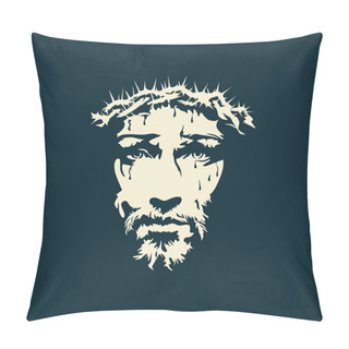 Personality  Face Of Christ Hand Drawn Pillow Covers