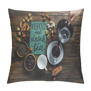 Personality  Hand With Teapot And Card  Pillow Covers