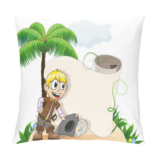 Personality  Pirate On A Desert Island Pillow Covers