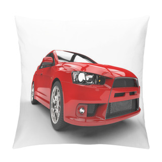Personality  Red Race Car Side View Front Close Up Pillow Covers