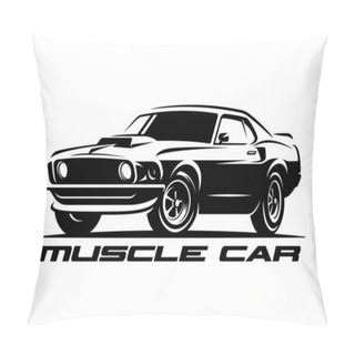 Personality  Muscle Car Retro Logo, Banner, Emblem. Vintage T-shirt Print Pillow Covers