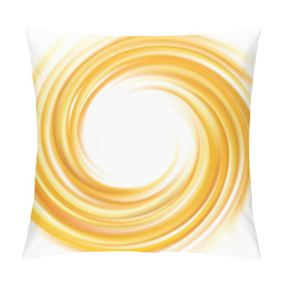 Personality  Vector Swirling Backdrop Vivid Yellow Color Pillow Covers