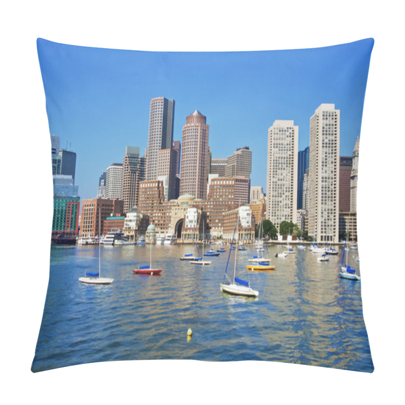 Personality  Boston Skyline on a Sunny Day pillow covers