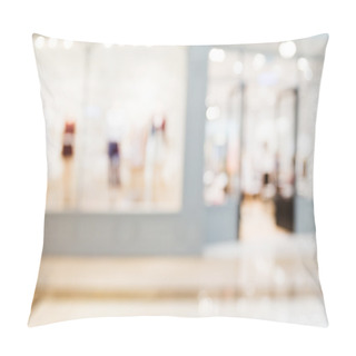 Personality  Blurred Image Of Shopping Mall With Bokeh Pillow Covers