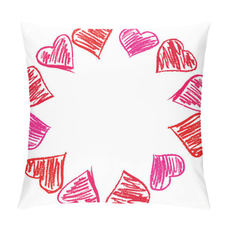 Personality  Heart Shape Over The White Background Vector Illustration Pillow Covers