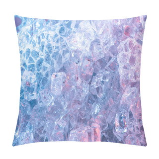 Personality  Top View Of Abstract Blue Crystal Textured Background Pillow Covers