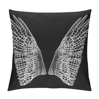 Personality  Spread Set Of Wings Illustration Pillow Covers