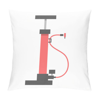 Personality  Red Bicycle Pump On White Background Pillow Covers