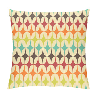 Personality  Abstract Retro Geometric Seamless Pattern With Triangles. Vector Illustration Pillow Covers