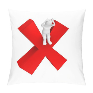 Personality  White Guy And Failed Symbol Pillow Covers