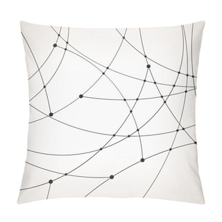 Personality  Geometric Vector Pattern,curves And Nodes Pillow Covers