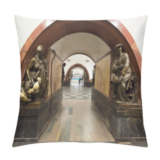 Personality  The Metro Station Ploschad Revolyutsii In Moscow, Russia Pillow Covers