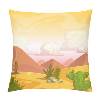 Personality  Cartoon Desert Landscape Pillow Covers