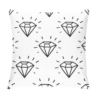 Personality  Diamond Seamless Doodle Pattern Pillow Covers