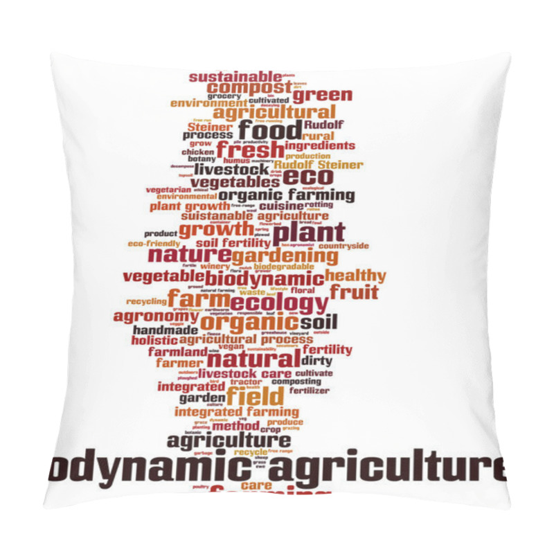 Personality  Biodynamic Agriculture Word Cloud Pillow Covers