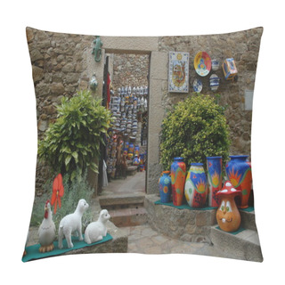 Personality  The Old Village Of Pals On Costa Brava, Spain Pillow Covers